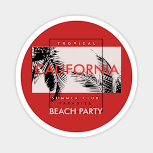 Tropical California Beach Party Magnet